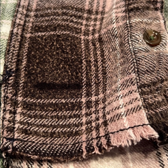 BDG Urban Outfitters shirt flannel patchwork 90’s Shacket M - Picture 12 of 14